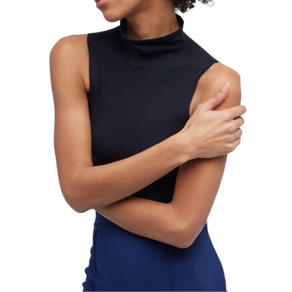 Commando Seamless Mock-Neck Thong Bodysuit in Black (OS) - Picture 5 of 12